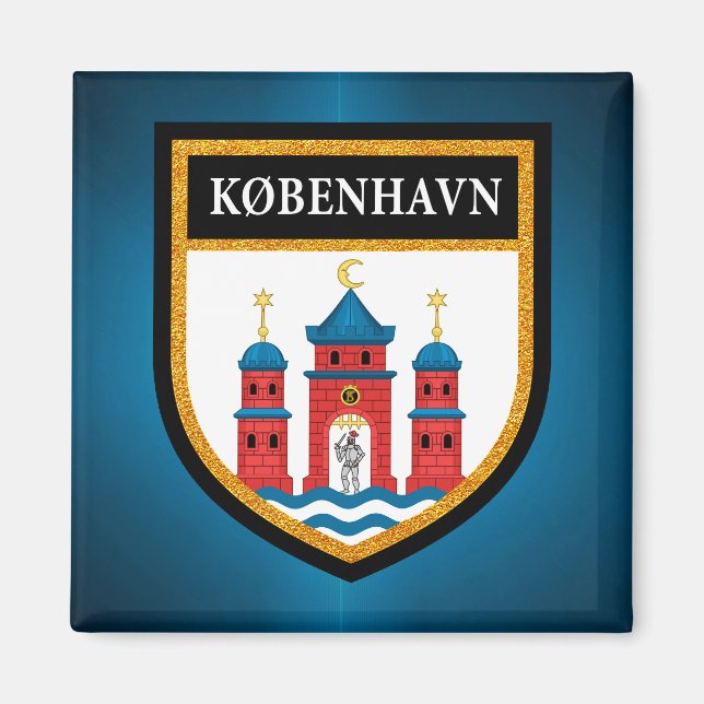 KöpenhamnsFlagga Magnet (Framsidan)
