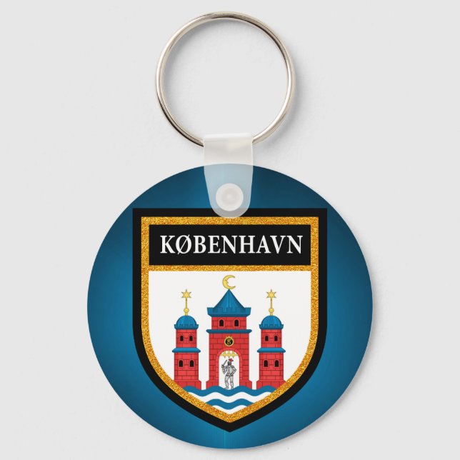 KöpenhamnsFlagga Nyckelring (Framsida)
