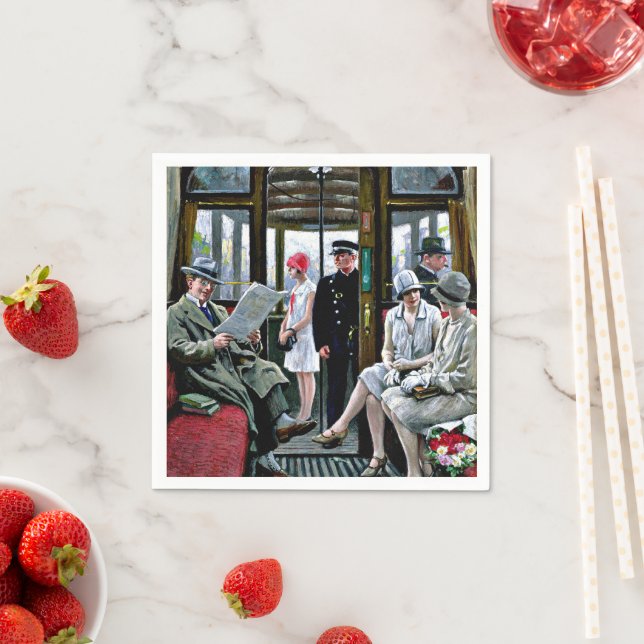 Köpenhamnsram, målning av berömd, pappersservett (Insitu)