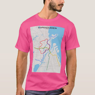 Köpenhamnstransitering Karta T Shirt