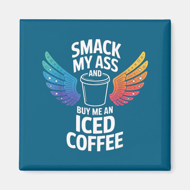 Köper Iced Coffee T-Shirt Smack Magnet (Framsidan)