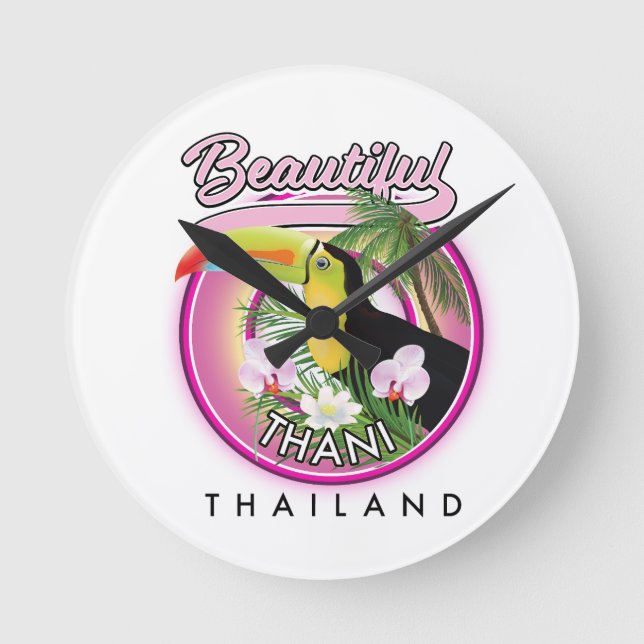 Kopia av Beautiful Thani Thailand Rund Klocka (Framsida)