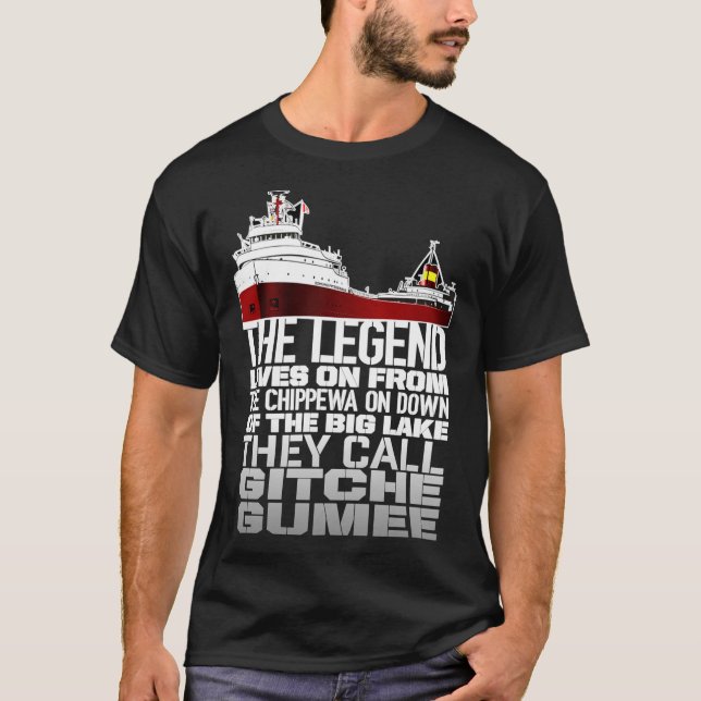 Kopia av Edmund Fitzgerald - Legend lever på FR T Shirt (Framsida)