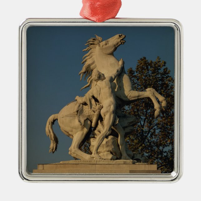 Kopia av en av de två "Marly häst originall Julgransprydnad Metall (Framsidan)