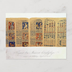 Kopia av ett fragment av Dresden Codex Vykort