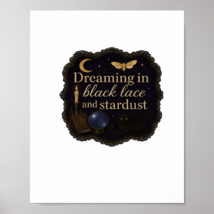 Kopia av fantasi Mystiska skogar, Måne Poster