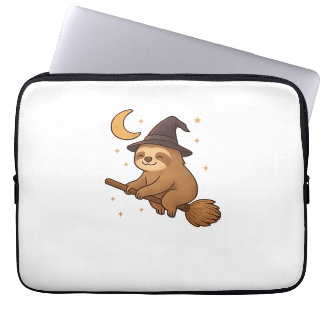 Kopia av Ghost Hedgehog Librarian - Cute Halloween Laptop Fodral (Framsidan)