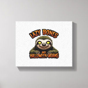 Kopia av Lazy Bones and Halloween Groans - Creepy Canvastryck