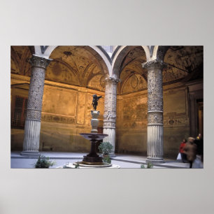 Kopia av Putto med delfin av Andrea del Poster