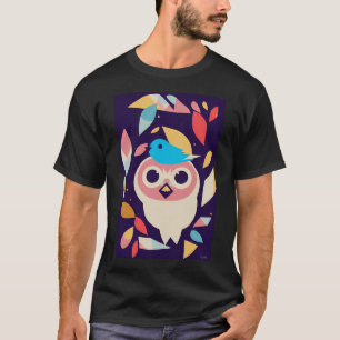Kopia av söt fågelkonst t shirt