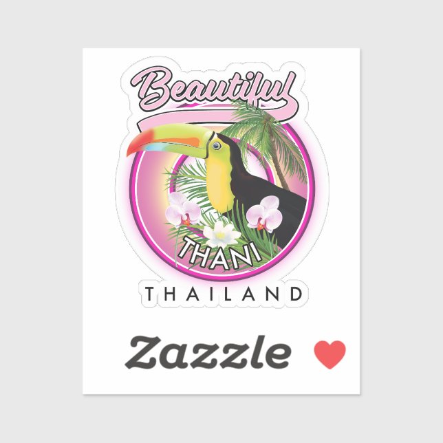 Kopia av vackra Thani Thailand Klistermärken (Ark)