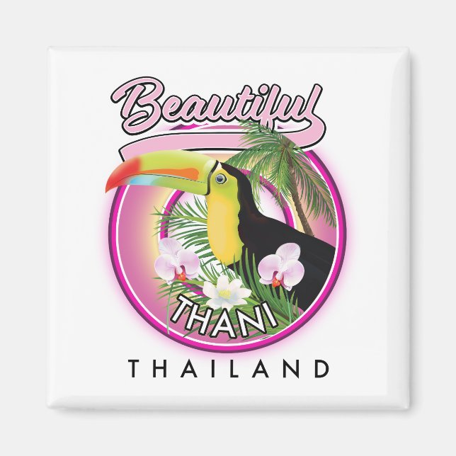 Kopia av vackra Thani Thailand Magnet (Framsidan)