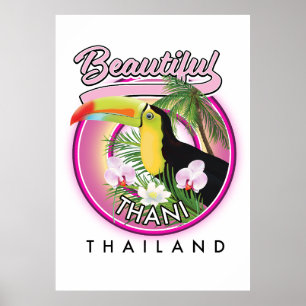 Kopia av vackra Thani Thailand Poster