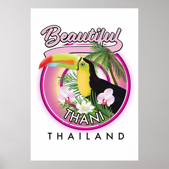 Kopia av vackra Thani Thailand Poster (Framsidan)