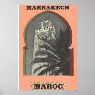 Kopiavintage bild, Marrakesh, Maroc Poster