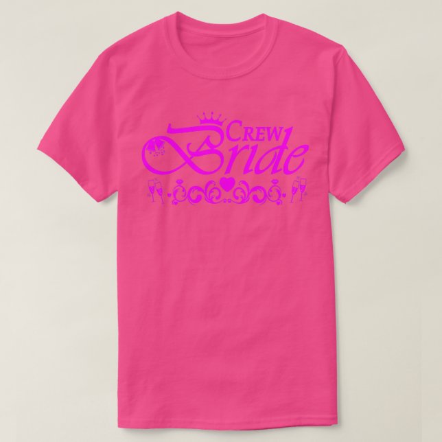 Kopie von team bride bachelor Party rosa 16 T Shirt (Design framsida)