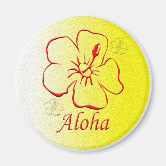 Kopiera Aloha-knapp Magnet (Framsidan)