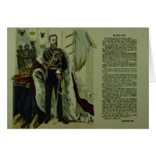 Kopiera av en förklaring från Frederick III Hälsningskort