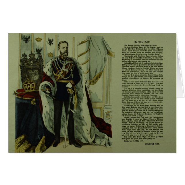 Kopiera av en förklaring från Frederick III Hälsningskort (Framsidan Horizontal)