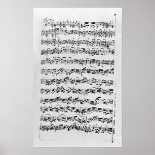 Kopiera av 'Partita i D-minderårigen för Violin Poster