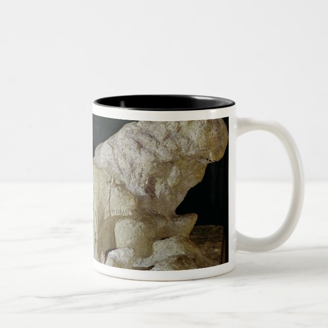 Kopiera av skulptur av bisons, Le Två-Tonad Mugg (Höger)