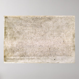 Kopiera av trycket för den MagnaCarta kopian Poster