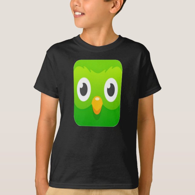 Kopiera Duolingo Sticker Kopiera T Shirt (Framsida)