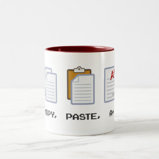 Kopiera, klistra, A+ mugg