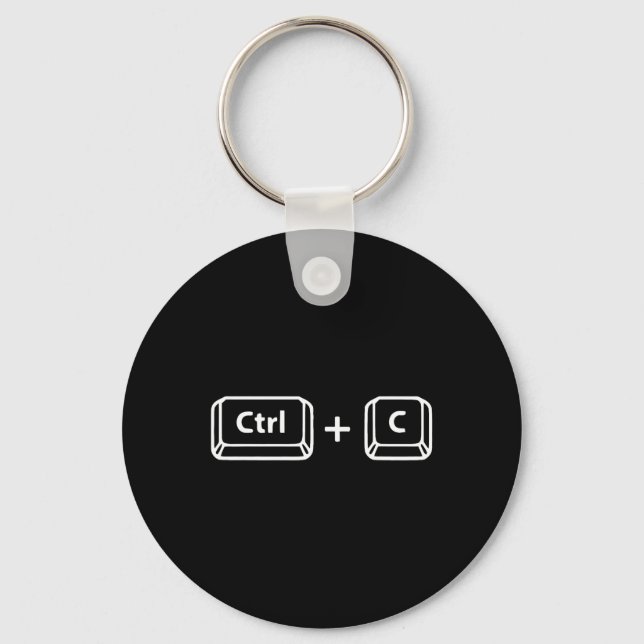 Kopiera Klistra in Ctrl C Ctrl V Pappa Son Lycklig Nyckelring (Framsida)