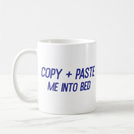 Kopiera + Klistra in mig i Bed Funny Office Co-Wor Kaffemugg