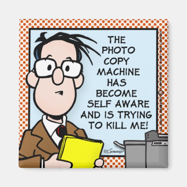 Kopiera Maskin Magnet (Framsidan)