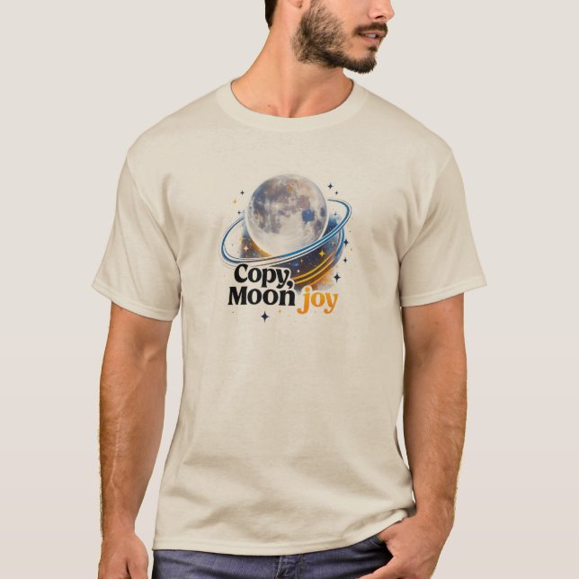 Kopiera Moon Joy Celestial Planet Grafisk T-Shirt (Framsida)