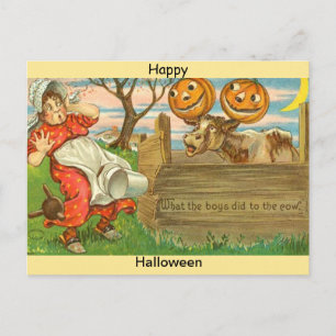 Kopiering av vintage Halloween-vykort: Pumpkins & Vykort