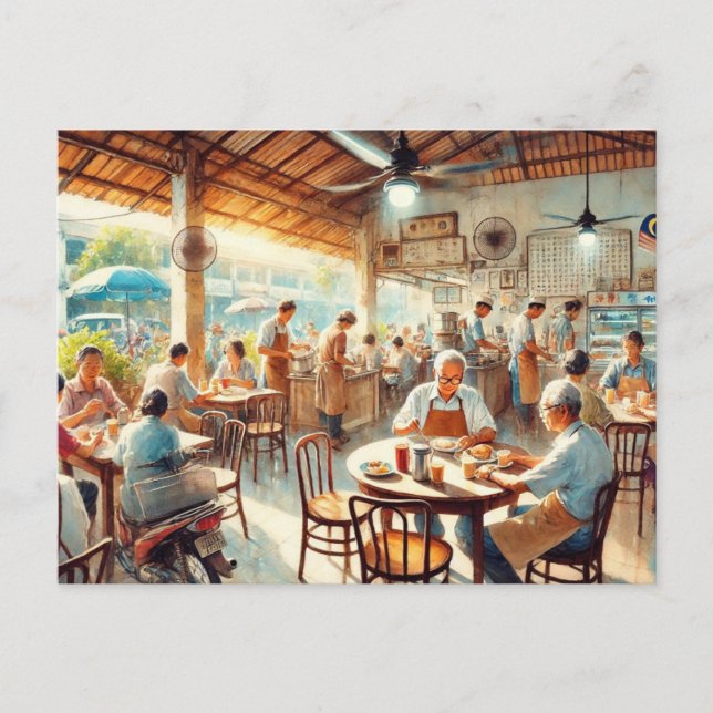 Kopitiam i Penang Vykort (Framsida)