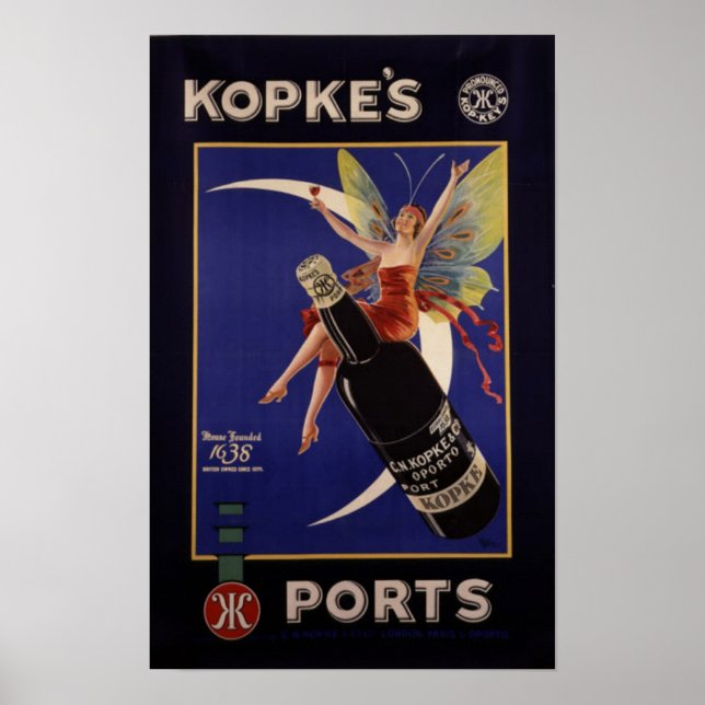 Kopke's Ports Vintage annons Poster (Framsidan)