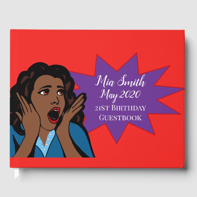 Kopkonst, rolig modern 21:a födelsedag gästböcker (Framsida)
