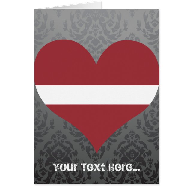 KöpLettland flagga Hälsningskort (Framsidan)