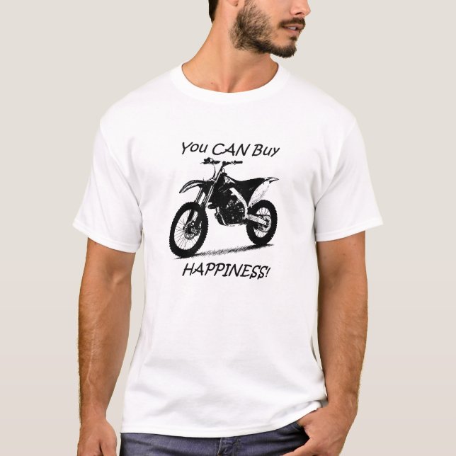 Köplycka - svart på vit t shirt (Framsida)