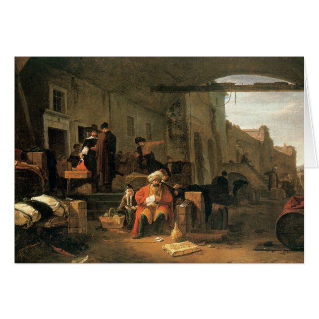 Köpmän från Holland och mellan östernhandeln Hälsningskort (Framsidan Horizontal)