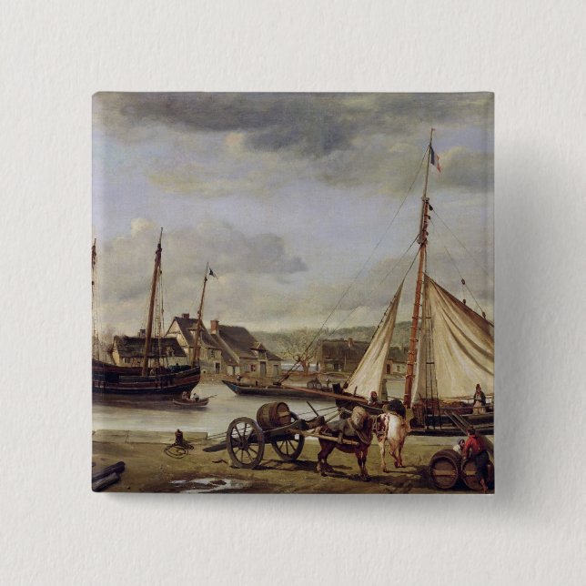 Köpman kaj på Rouen, 1834 Knapp (Framsida)