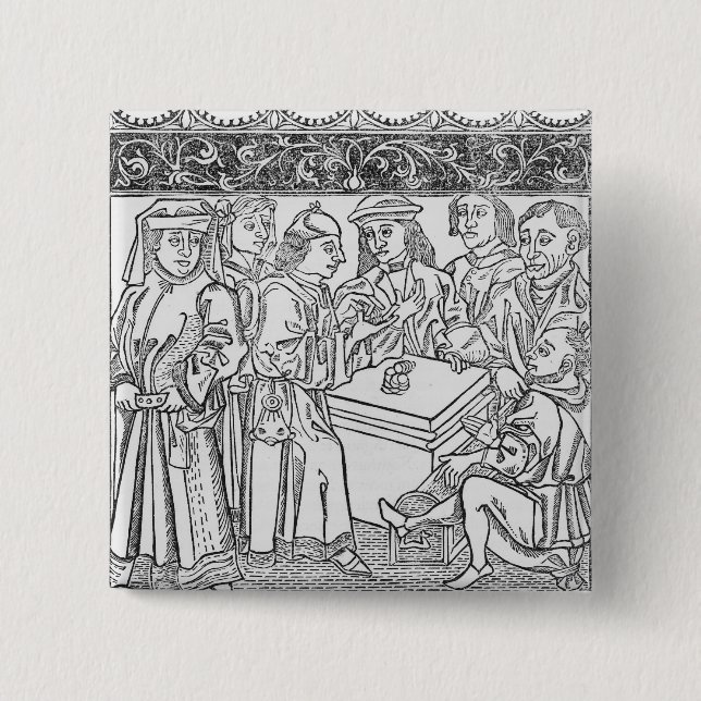 Köpmän och Moneylenders Knapp (Framsida)