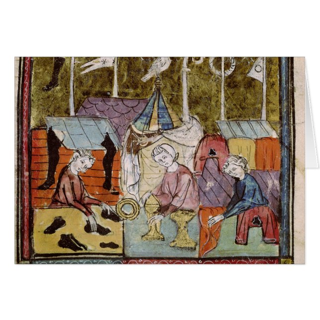 Köpmän på den Lendit mässan nära St Denis Hälsningskort (Framsidan Horizontal)