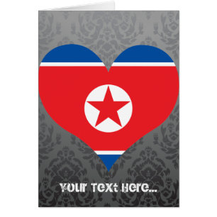 KöpNordkorea flagga Hälsningskort