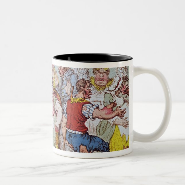 Kopocken eller det underbart verkställer Två-Tonad mugg (Höger)