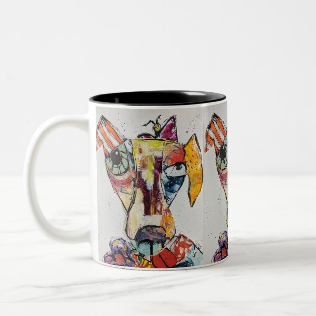 Kopp 11oz Hund med många färger (Vänster)