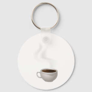 Kopp av att ånga kaffe nyckelring