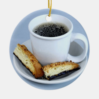 Kopp av den Java och Biscotti prydnaden Julgransprydnad Keramik