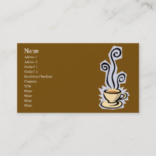 Kopp av kaffe- eller Teavisitkorten Visitkort