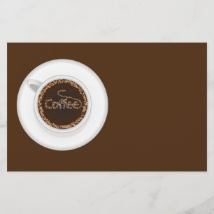 Kopp av kaffe flygblad