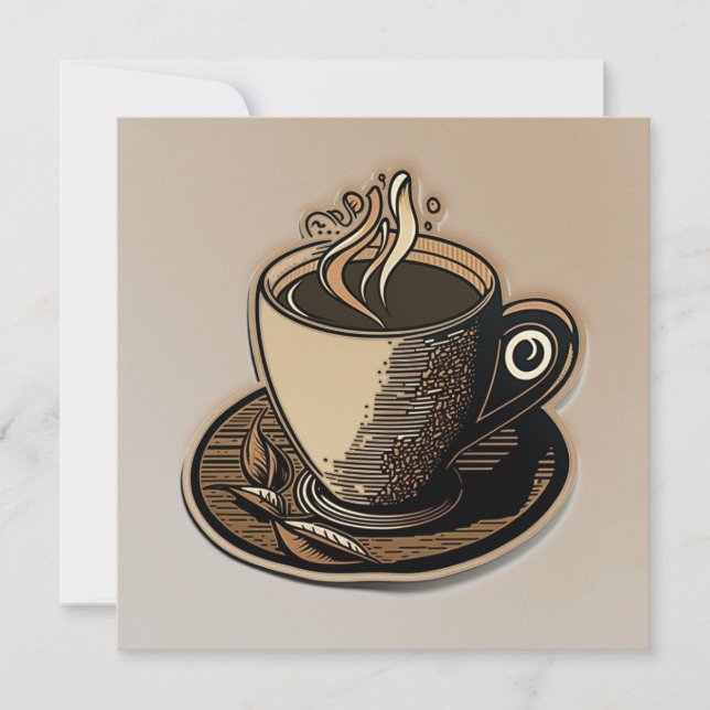 Kopp av kaffe inbjudningar (Framsida)